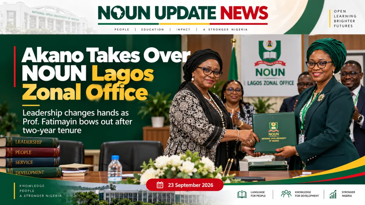 Leadership Change At Noun Lagos Zonal Office As Dr Nimisore Akano Takes Over