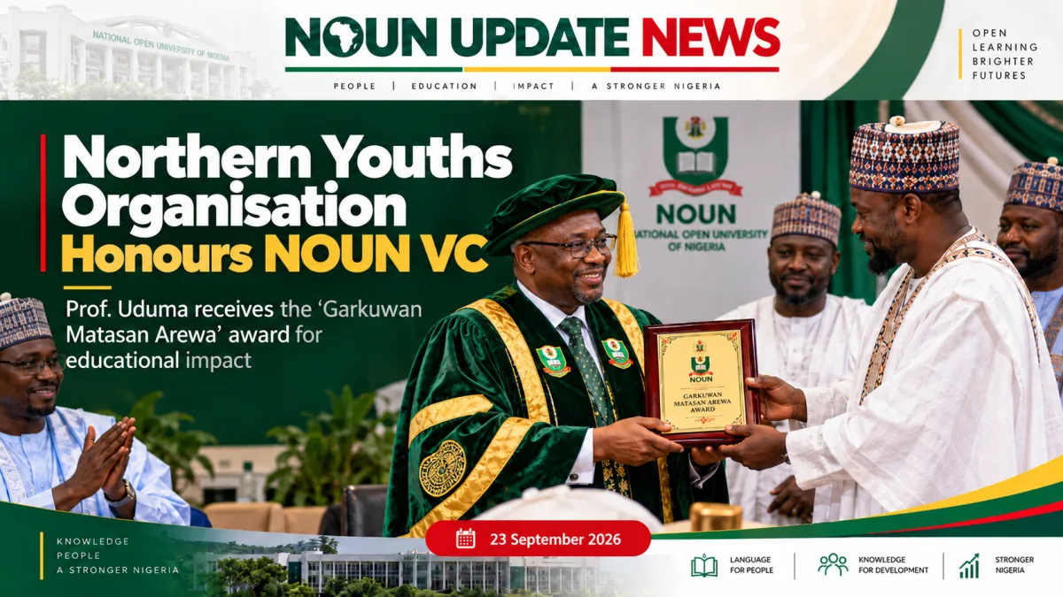 Northern Youths Organisation Honours Noun Vice-Chancellor With Garkuwan Matasan Arewa Award