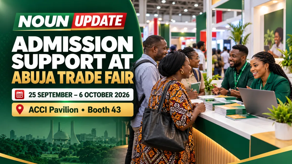 Noun Takes Admission Support To Abuja Trade Fair