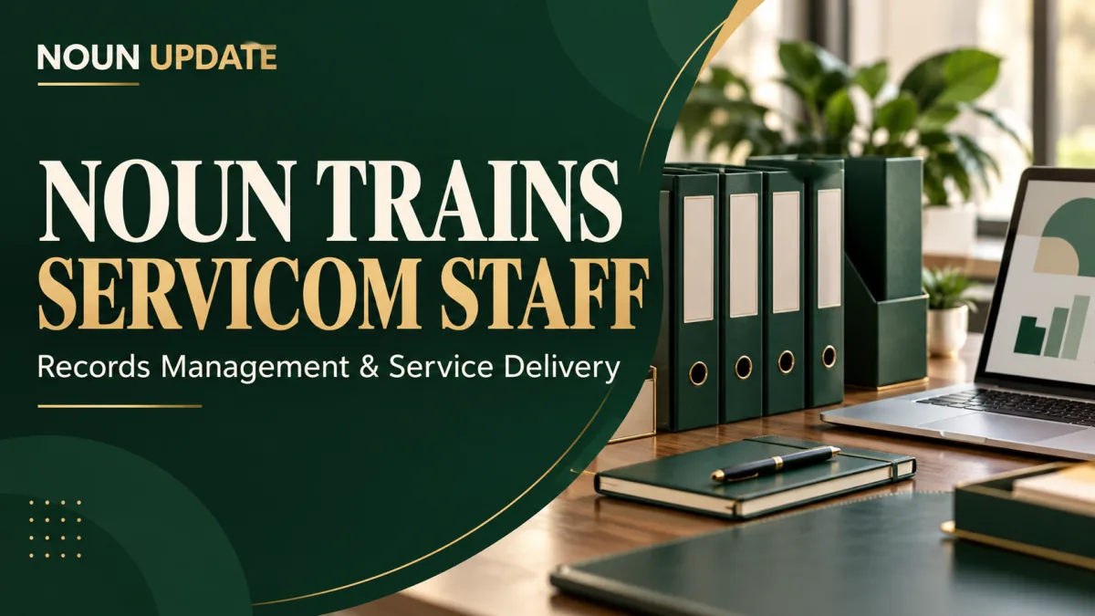 Noun Trains Servicom Staff To Improve Records Management And Student Services