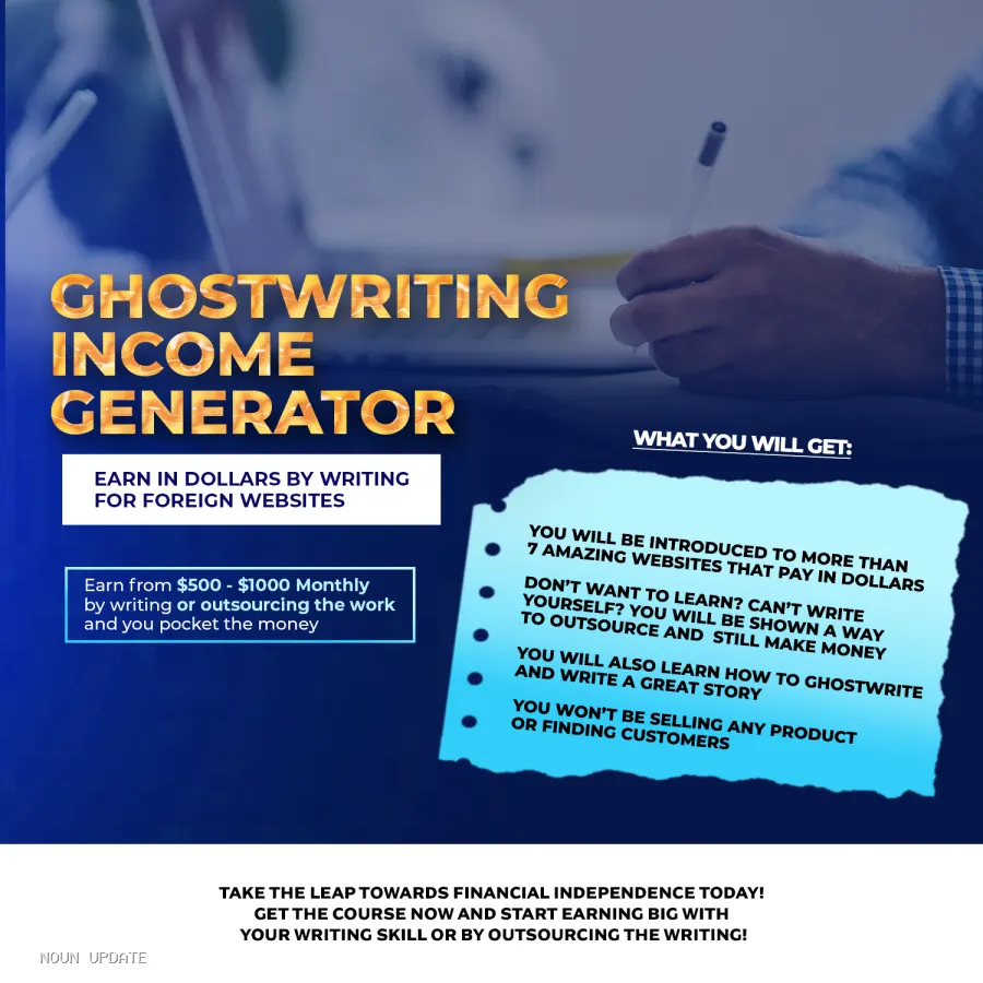 Ghostwriting income generator (E learning)