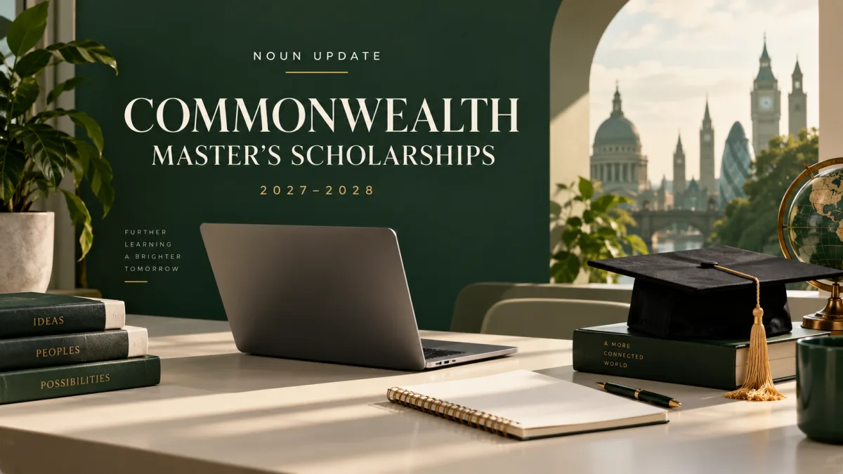 Commonwealth Master’s Scholarship 2027/28: Funding Opportunity For Eligible Noun Graduates